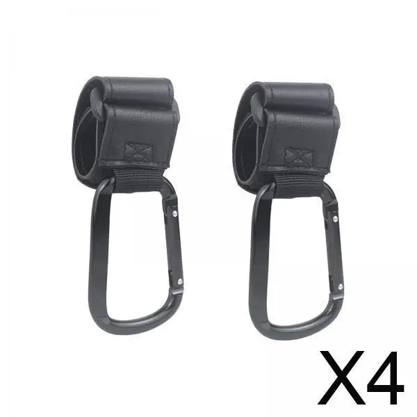 

Leather Pram Hooks Universal Bag Clips Aluminum Stroller Organizer Attachments for Baby Cart Shopping and Outings