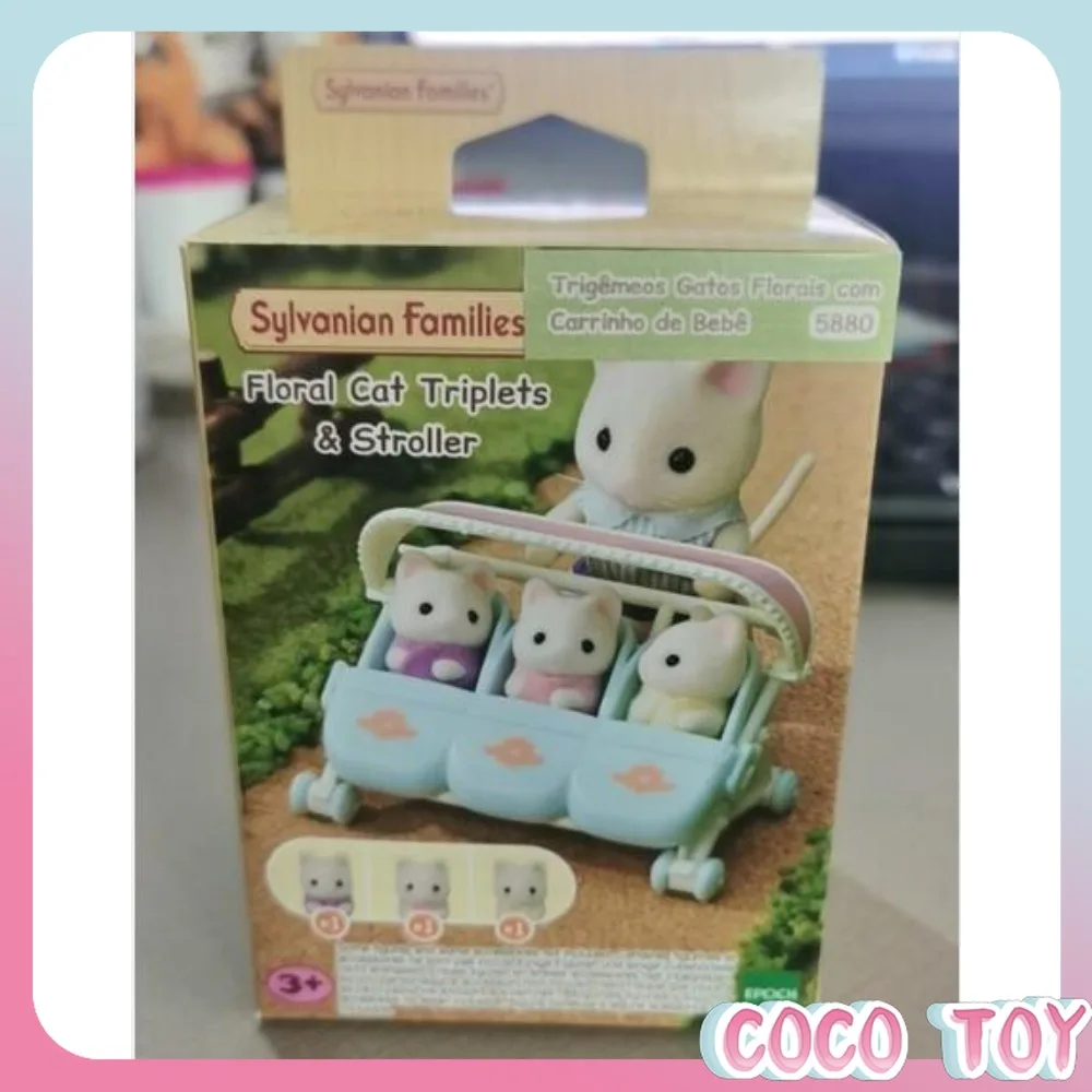 Genuine Sylvanian Families Pomeranian Twins  Anime Figures Sylvanian Family Ternurines Kawaii Baby Doll Toy Collectible Gift - view 6