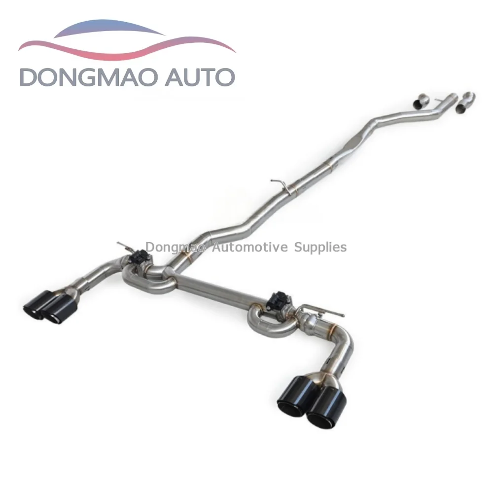 For BMW 640GT 3.0T B58 2020 202 high-performance stainless steel cat back exhaust and black pointed Valvetronic exhaust
