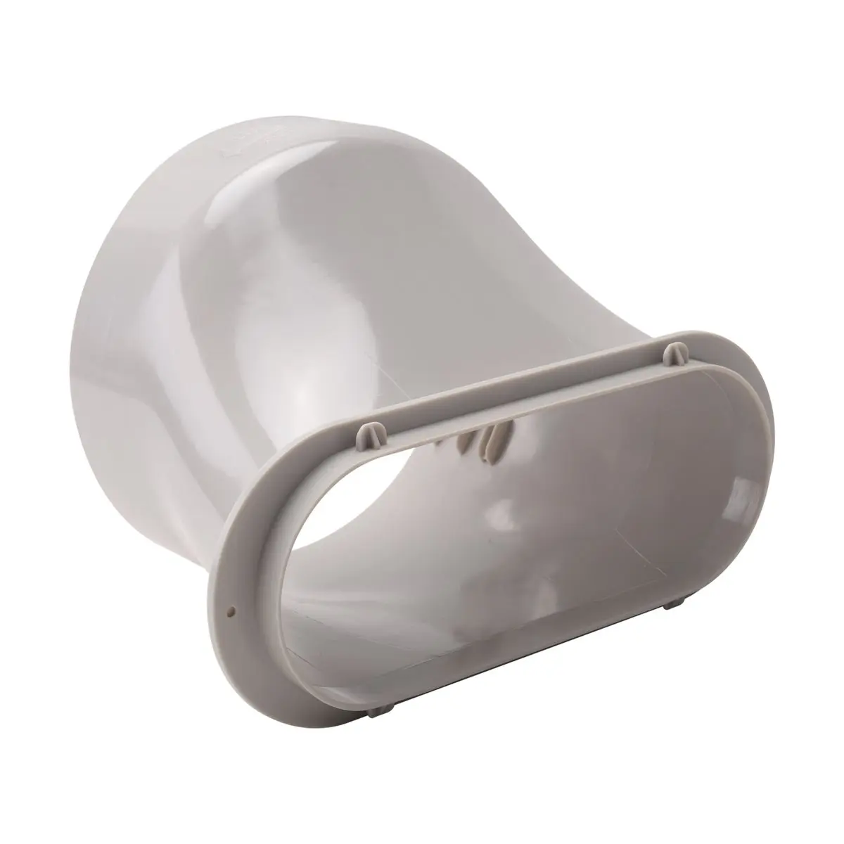 (A02R] 15CM Portable Air Conditioner Window Exhaust Duct Pipe Hose Interface Connector(Flat Nozzle)