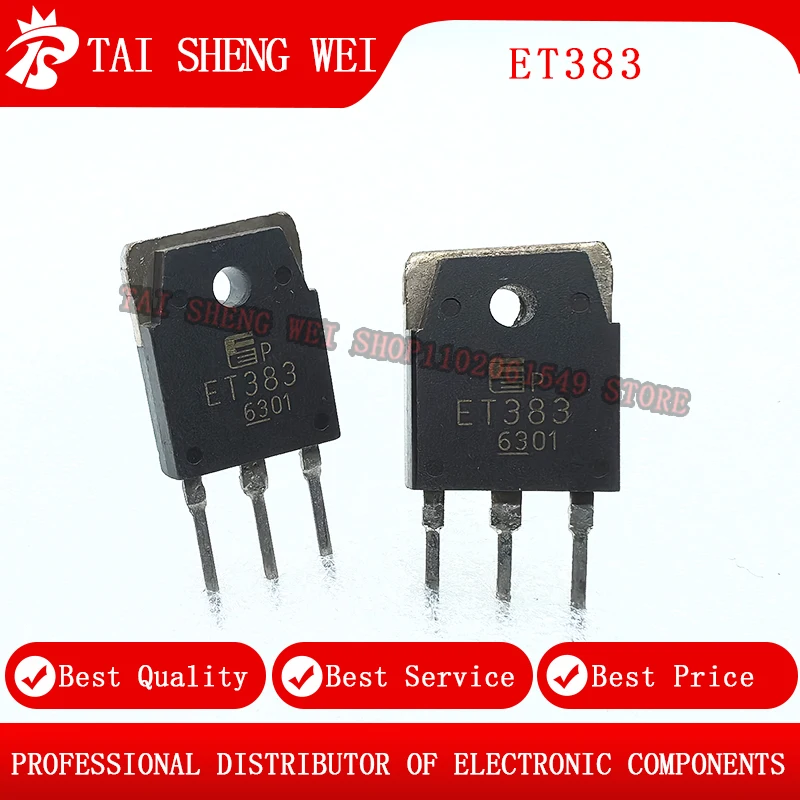 5pcs of brand new ET383 audio power amplifier tube TO-247 NPN type N-channel 10A150V ET383