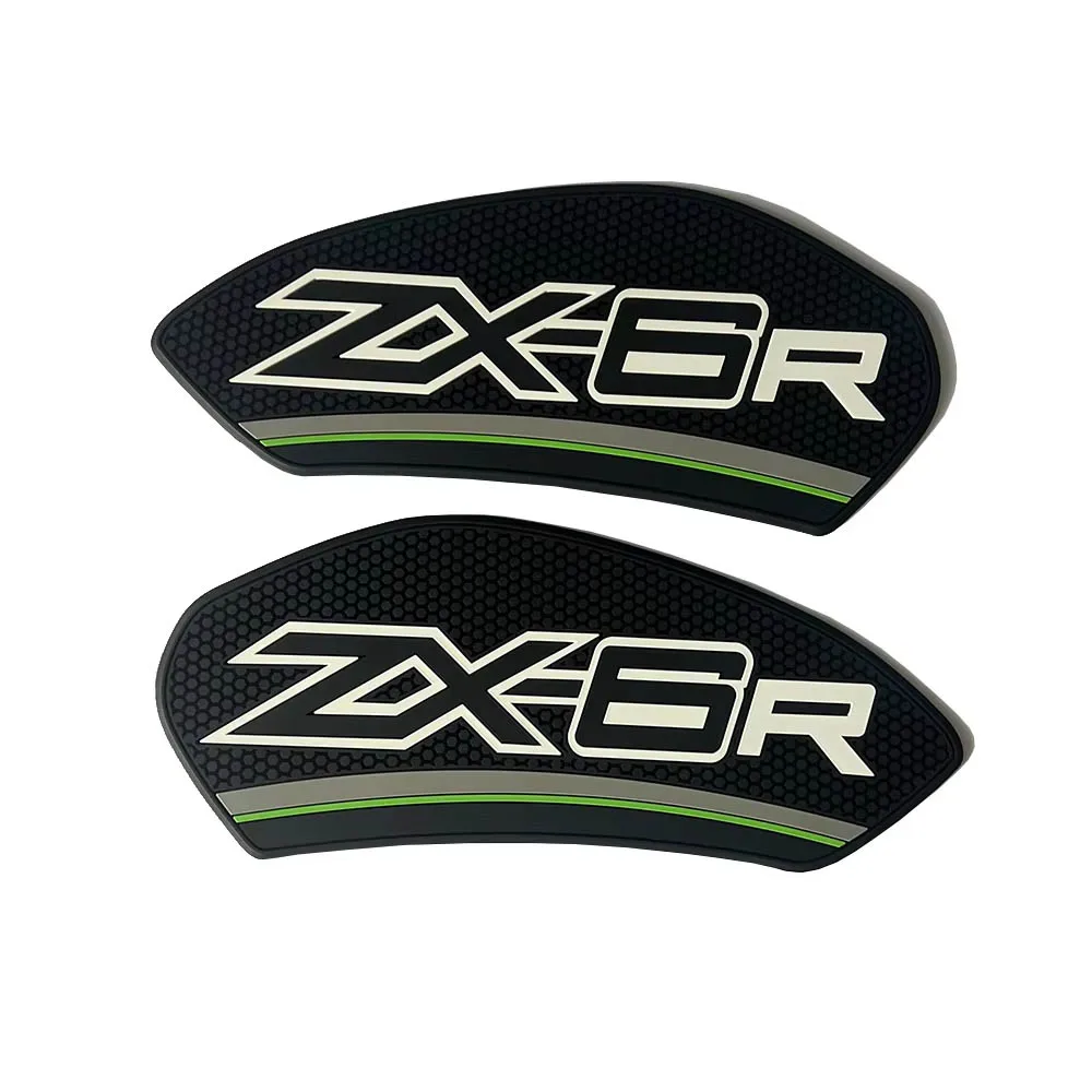 For Kawasaki Ninja ZX-6R ZX6R 2024 Motorcycle Side Tank Pad Protection Knee Grip Anti-slip Rubber Stickers