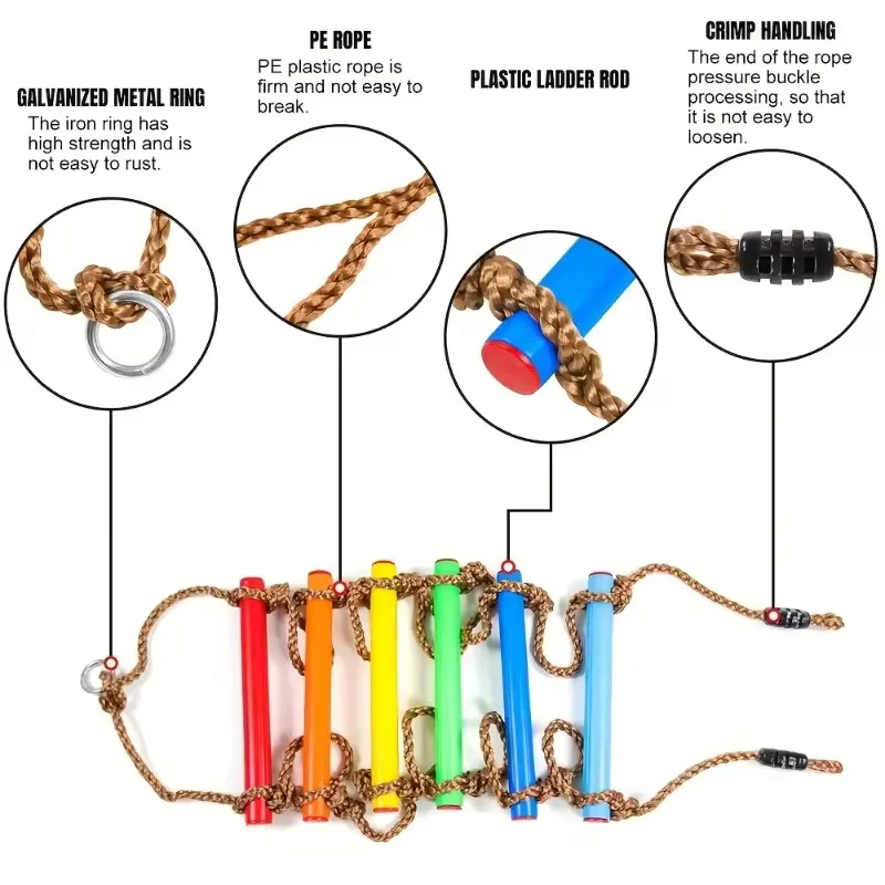 Children's Climbin Children's Rope Ladder Swing, Outdoor Game Toys 5th Floor Ladder Playground Indoor Children's Climbing Toys