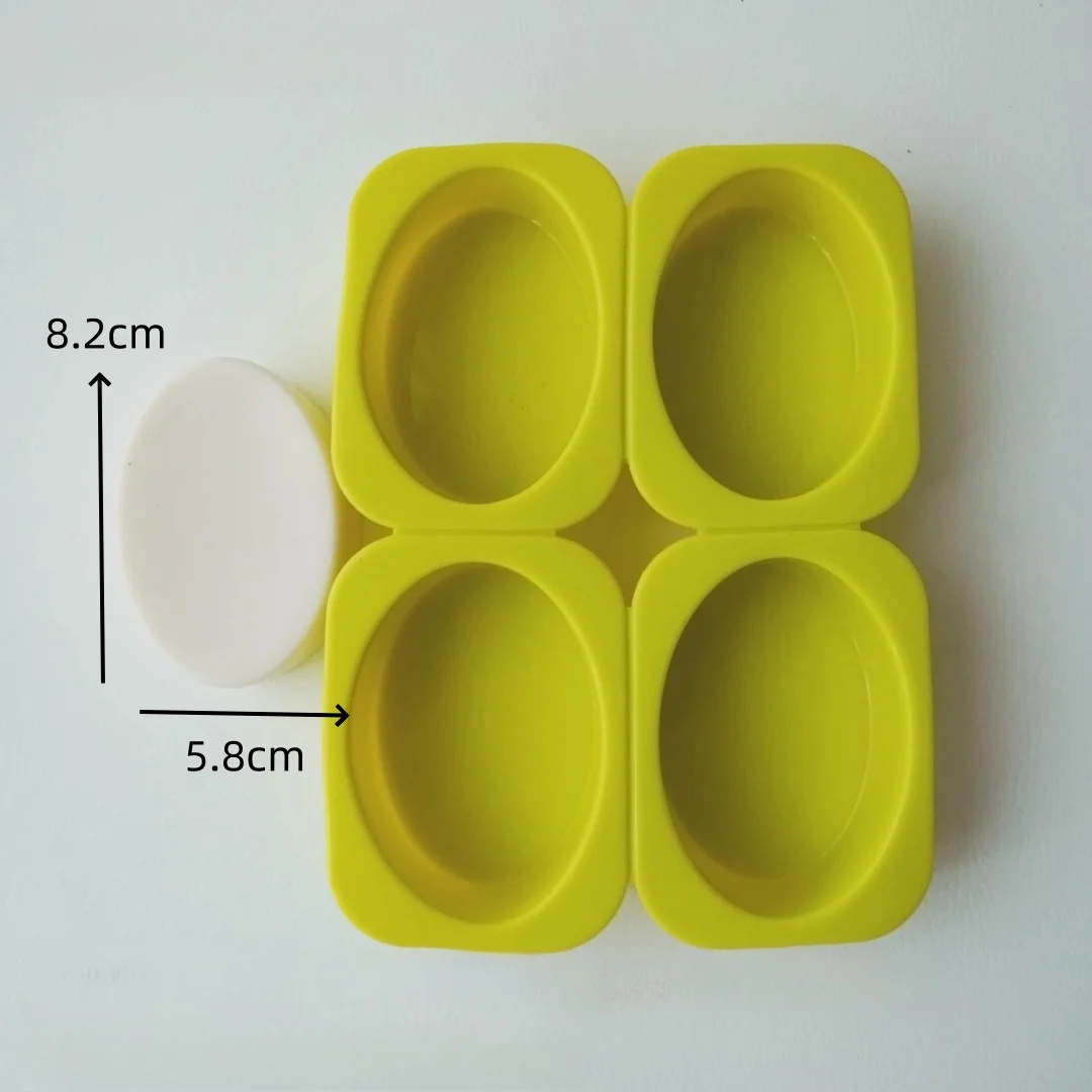 Stampo in Silicone per sapone di forma quadrata e ovale a forma di cuore stampo per decorazioni per la casa in resina epossidica per candele fatte a