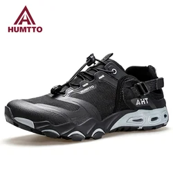 HUMTTO Sports Summer Casual Shoes Mens Breathable Fashion Non-Leather Sneakers for Men Luxury Designer Brand Black Man Trainers