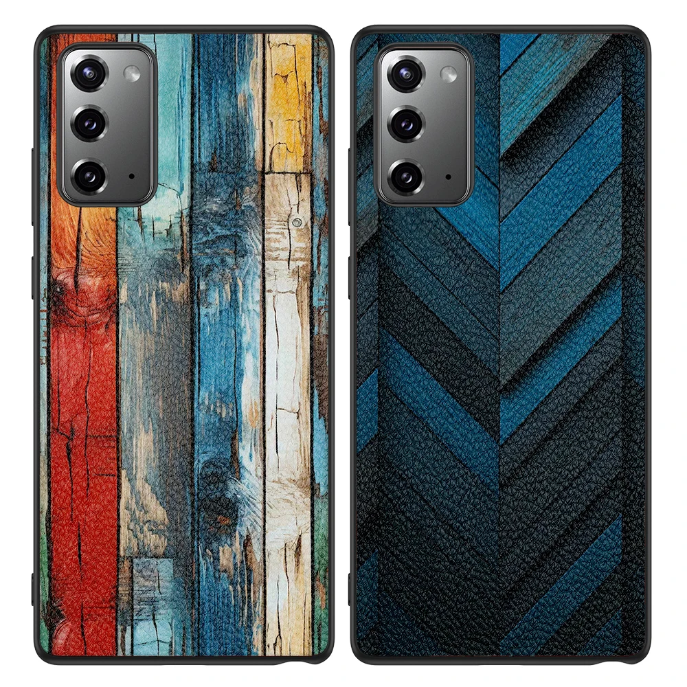 Back Leather Case for Samsung Galaxy A35 A40 A41 A42 A50S A51 A52S A53 A70S A71 A72 A73 5G A80 A90 A9S 2018 Color Wood Print