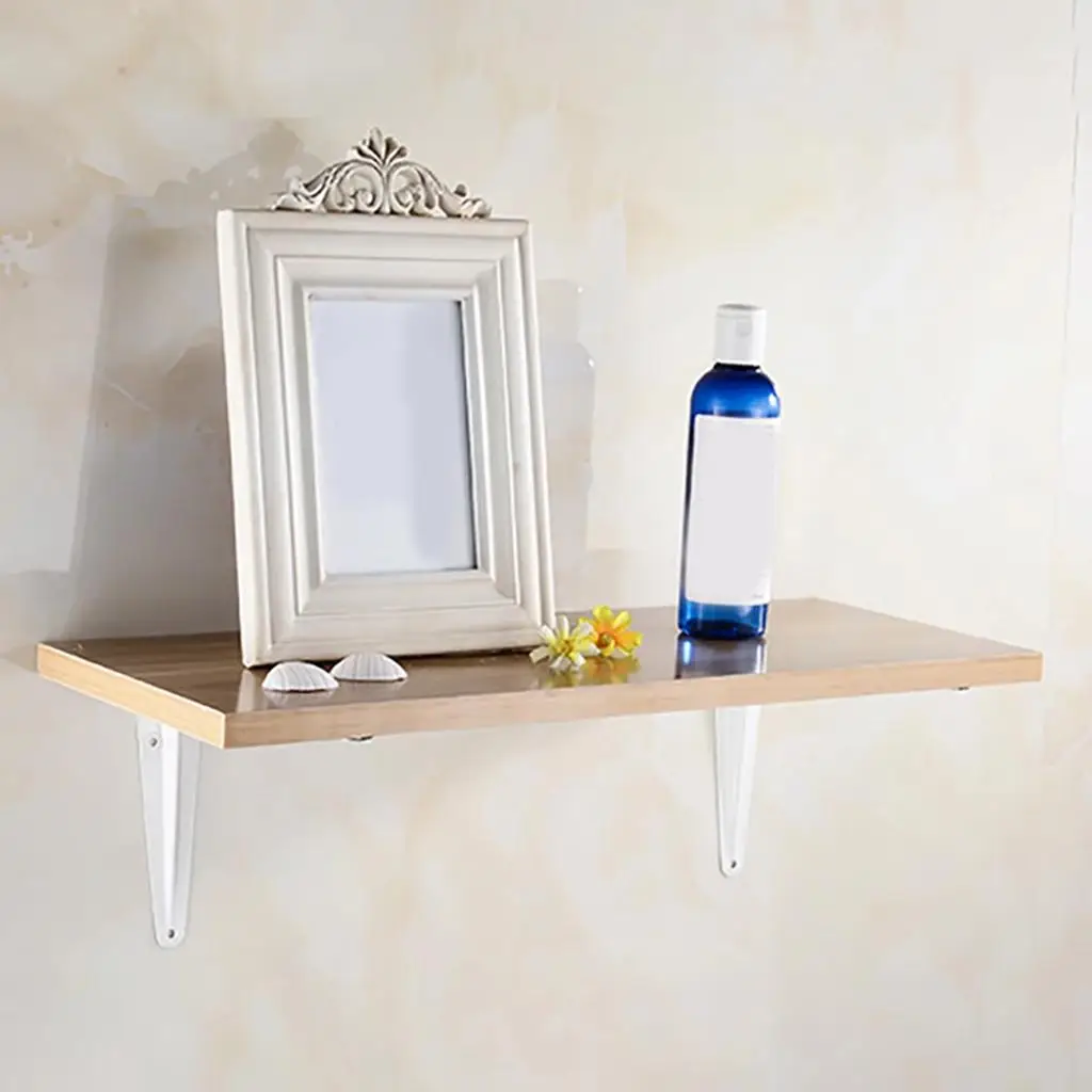 Corner Shelving Support White Steel Triangle Brackets Sturdy Wall Mount for Modular Shelving in Office Shed 20 Pieces
