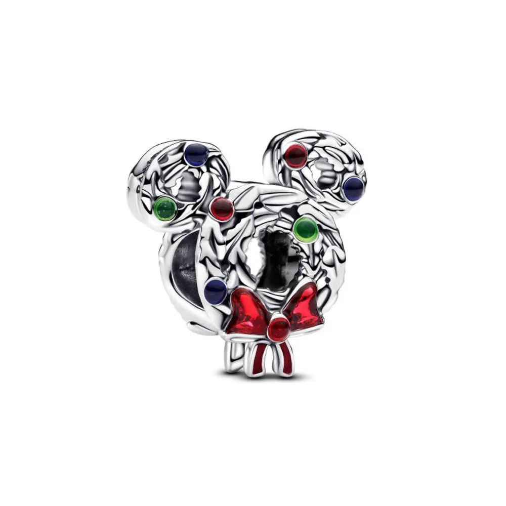 حار بيع 925 الفضة الكرتون الحيوان ماوس قلادة بها خرزات مناسبة لأوروبا الأصلي سوار DIY بها بنفسك اكسسوارات مجوهرات رائعة