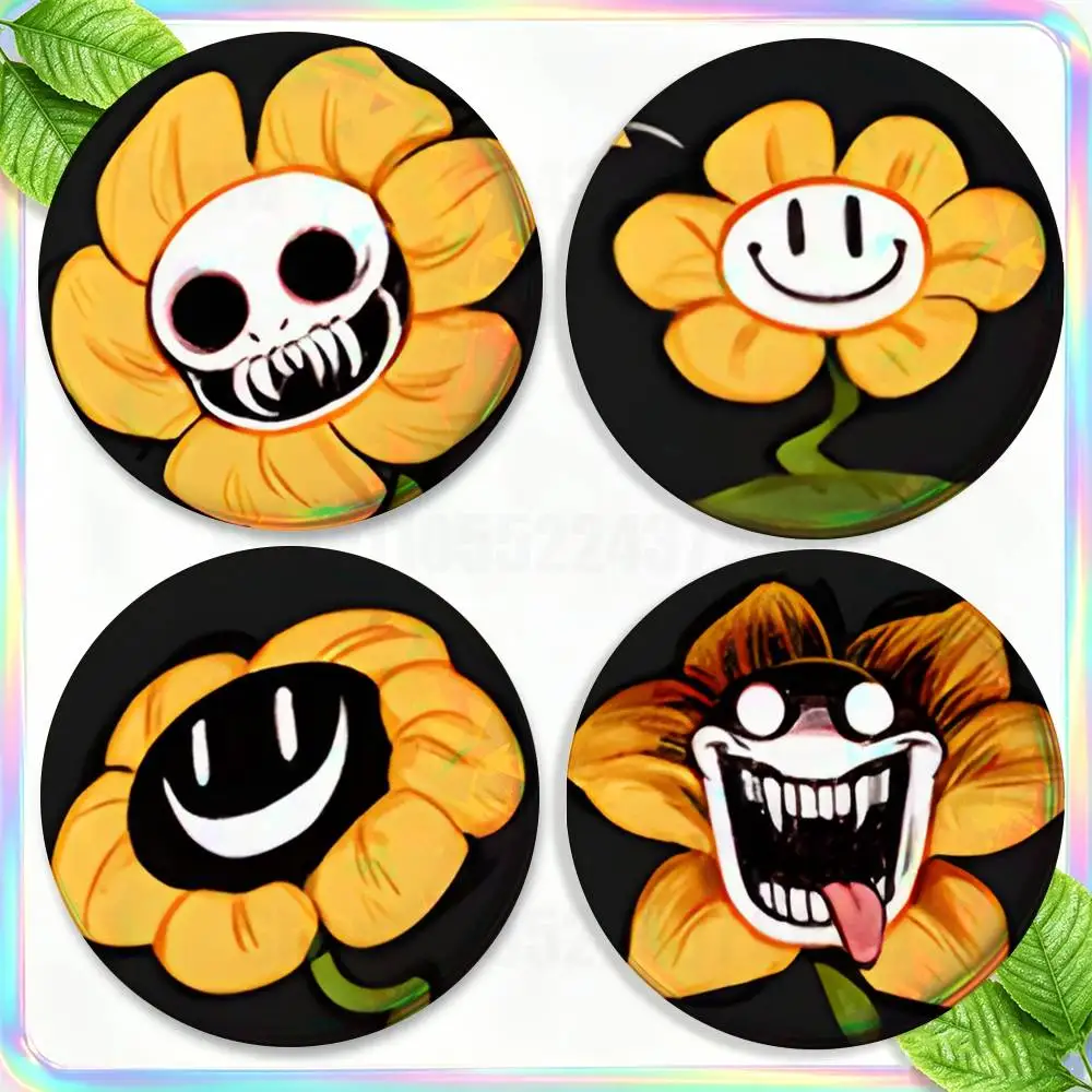 

Funny Sunflower Cut 2-piece set Pins Backpack Clothes Jewelry Accessories Round Brooch Button Badge Fans Collection Gifts