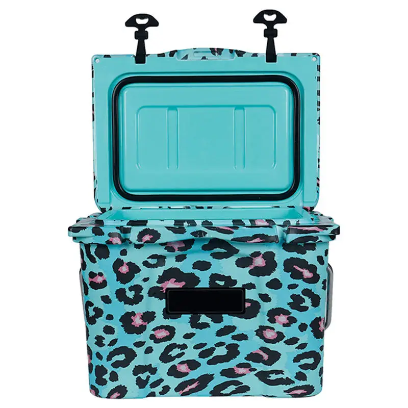 

Wholesale Factory Price 25QT Outdoor Leopard Cooler Insulated Ice Hard Rotomolded Cooler Box
