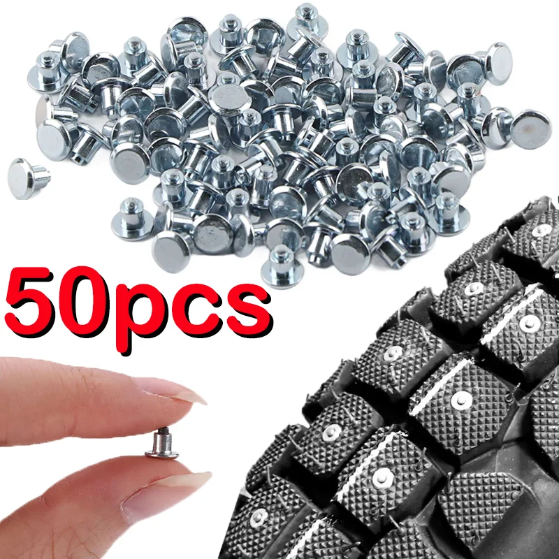 50pcs Motorcycle Wheel Anti-Slip Snow Spikes Winter 2024 Hot-selling Universal Motorbike Tyre Stud Snow Spikes Moto Accessories