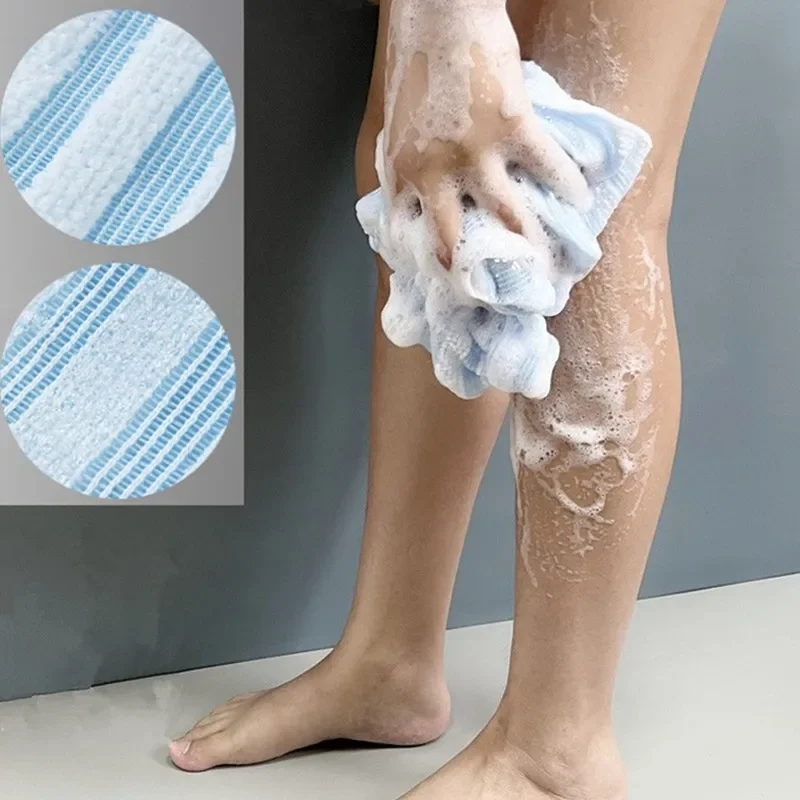 Exfolierender Waschlappen Rückenschrubber für die Dusche für Männer Silberionen-Multifunktions-Schaumbadetuch Extra Langes Peeling-Handtuch – Detail 5