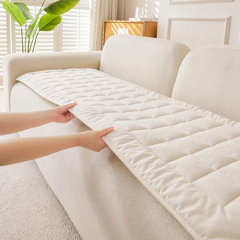 Thickened One‑Piece Plaid Sofa Cover Anti‑Slip Cat Scratch Resistant Sofa Throw Blanket for Furniture Protection Cushion Towel
