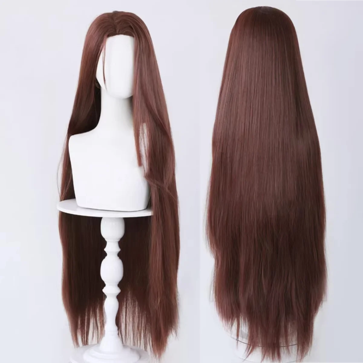 

Women Anime Hyuna Cosplay Long Straight Brown Heat Resistant Synthetic Hair Wig Alien Stage Cosplay Game Anime Wigs