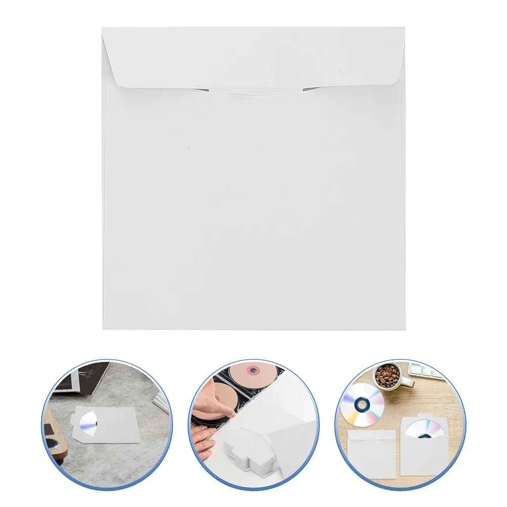 

10Pcs White Cd Mailer Envelopes Cd Dvd Storage Sleeves for Organized Collection Waterproof Protective Case for Cds Dvds and