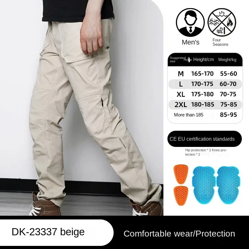 

Duhan DK-23337 Motorcycle Pants Men Summer Leisure Breathable Cycling Pants Urban Commuting Anti-fall Wear Motocross Pants