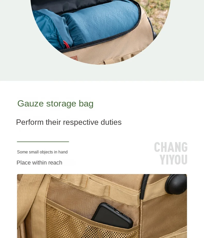 130L Outdoor-Trolley-Rucksack mit großem Fassungsvermögen, verdickte Aufbewahrungstasche mit Rädern, komplettes Set für Picknick- und Campingausrüstung – Detail 8