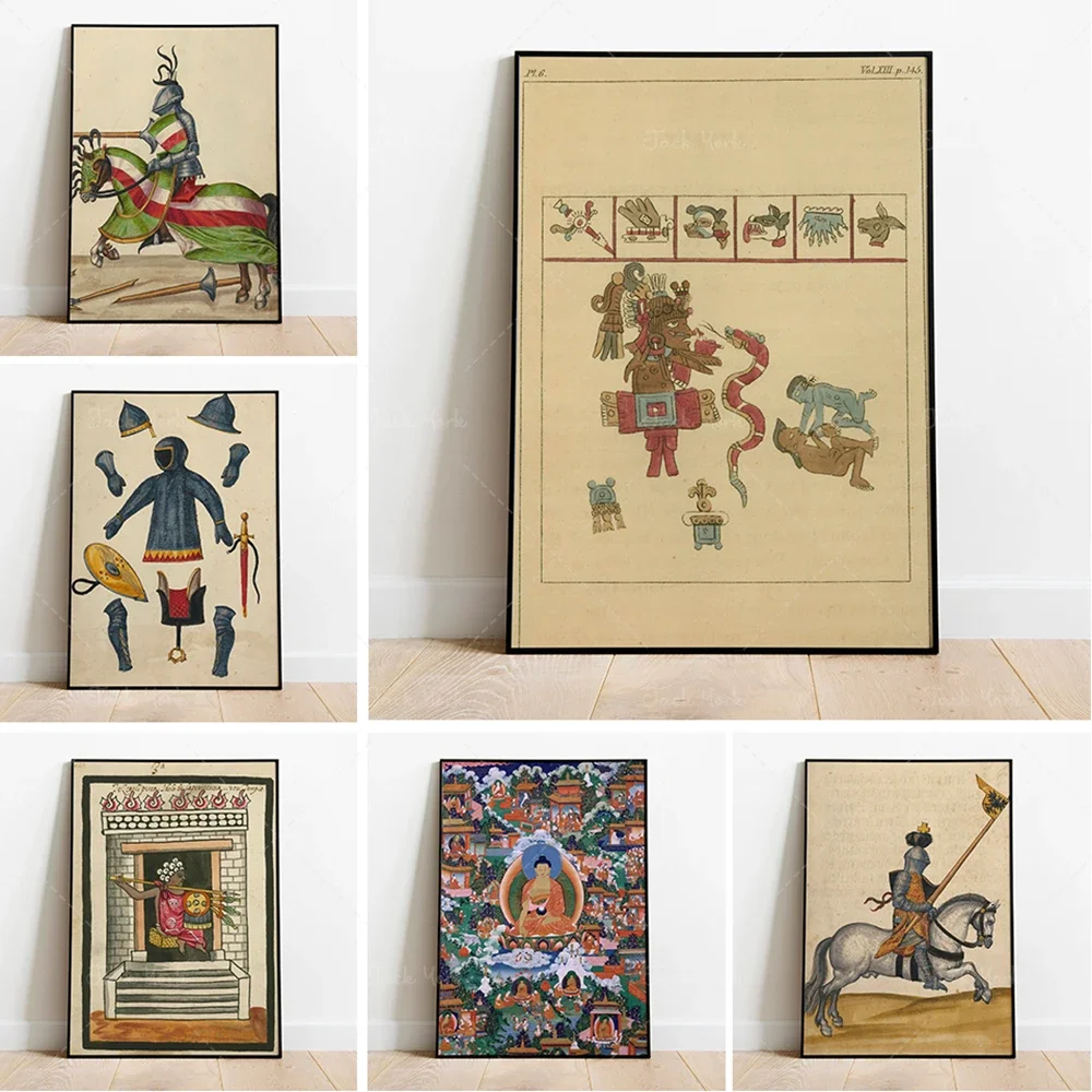 México, código mexica/azteca azteca azteca/mesoamericano/Póster foto impresa arte de pared/Póster maya antiguo, decoración del hogar