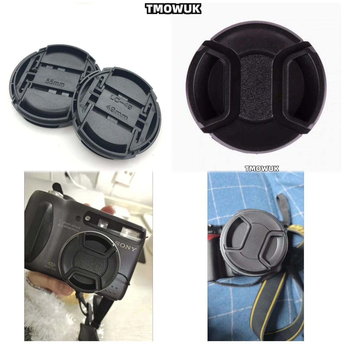 

For Sigma Fp C SA - 300 SD Quattro DP0 SD10 BF SD15 Fp L DP1 Camera Lens Cap Protective Cover Center Pinch Snap-on 49mm 52 55 58