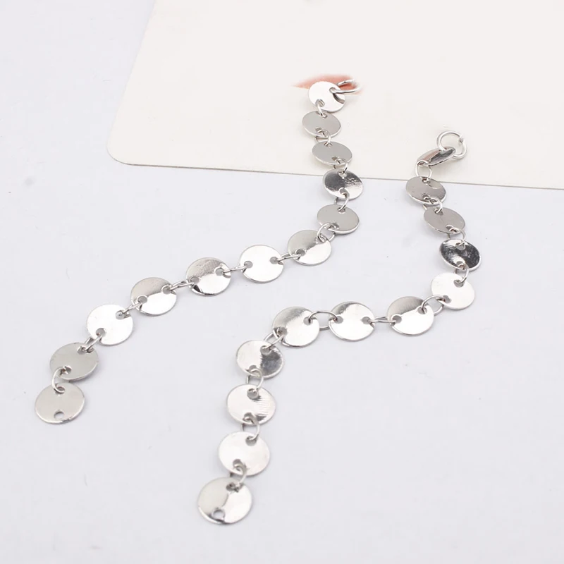 Engood 60pcs Round Copper Sheet Long Button Sewing Trim & Embellishments Craft Buckles for DIY Jewelry Earring Necklace Pendants