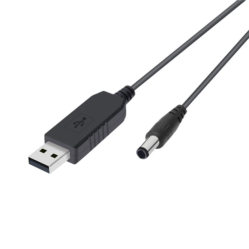 

FULL-5X USB To DC Convert Cable 5V To 9V Voltage Step-Up Cable 5.5X2.1Mm DC Male 1M New