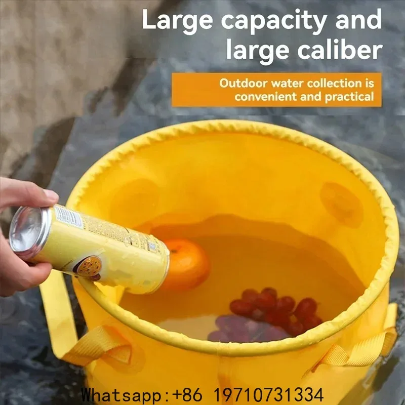 Collapsible Bucket with Handle, 5 Gallon(20L), Portable & Ultra Lightweight Outdoor Basinr Camping Travel Portable Picnic Bucket