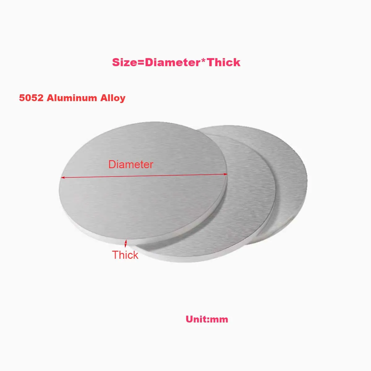 6061 T6 Aluminum Alloy Round Plate Processing Customization 1 2 3 5mm Thick 5052 Disk Ring Heat Sink Laser Cutting