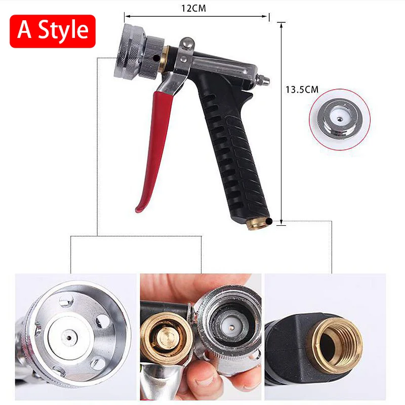 Agricultural Sprayer Gun High Pressure Farm Watering Spray Nozzle Adjustable Pesticide Spraying Gun For Garden Farm Irrigation