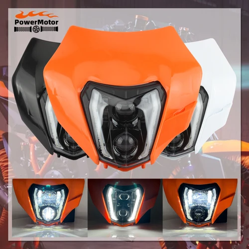 Faro delantero para motocicleta, faro Led 2008-2016 Para KTM EXC XC SX EXCW SXW Duke 125-500 Focos Para Moto Dirt Bike Enduro Motocross