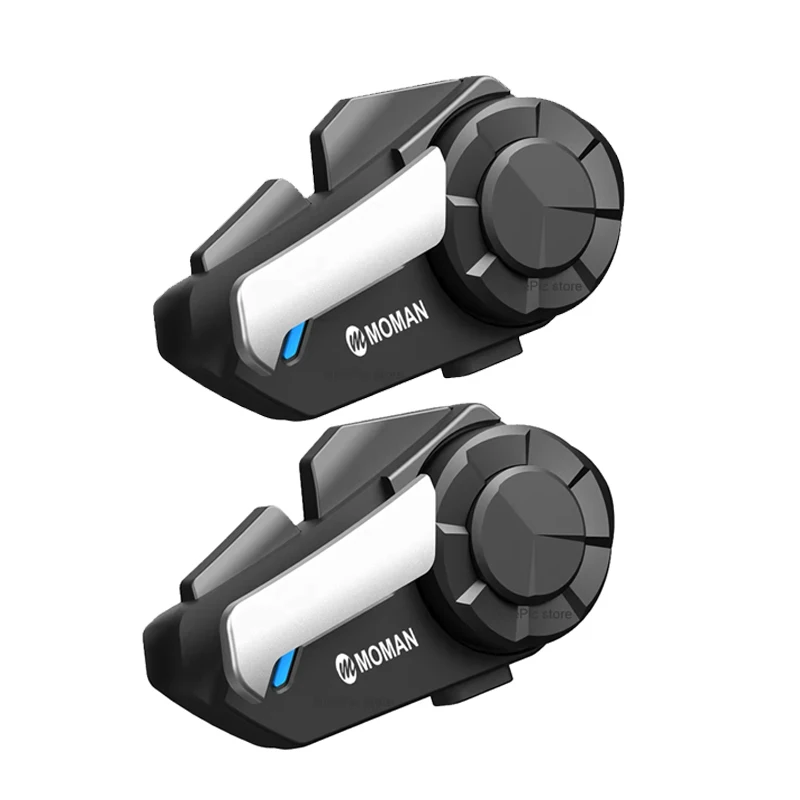 MOMAN H2S Bluetooth Intercom ชุดหูฟังบลูทูธหมวกกันน็อครถจักรยานยนต์สําหรับ Rider intercomunicador Moto Interphone ชุดหูฟังไร้สาย