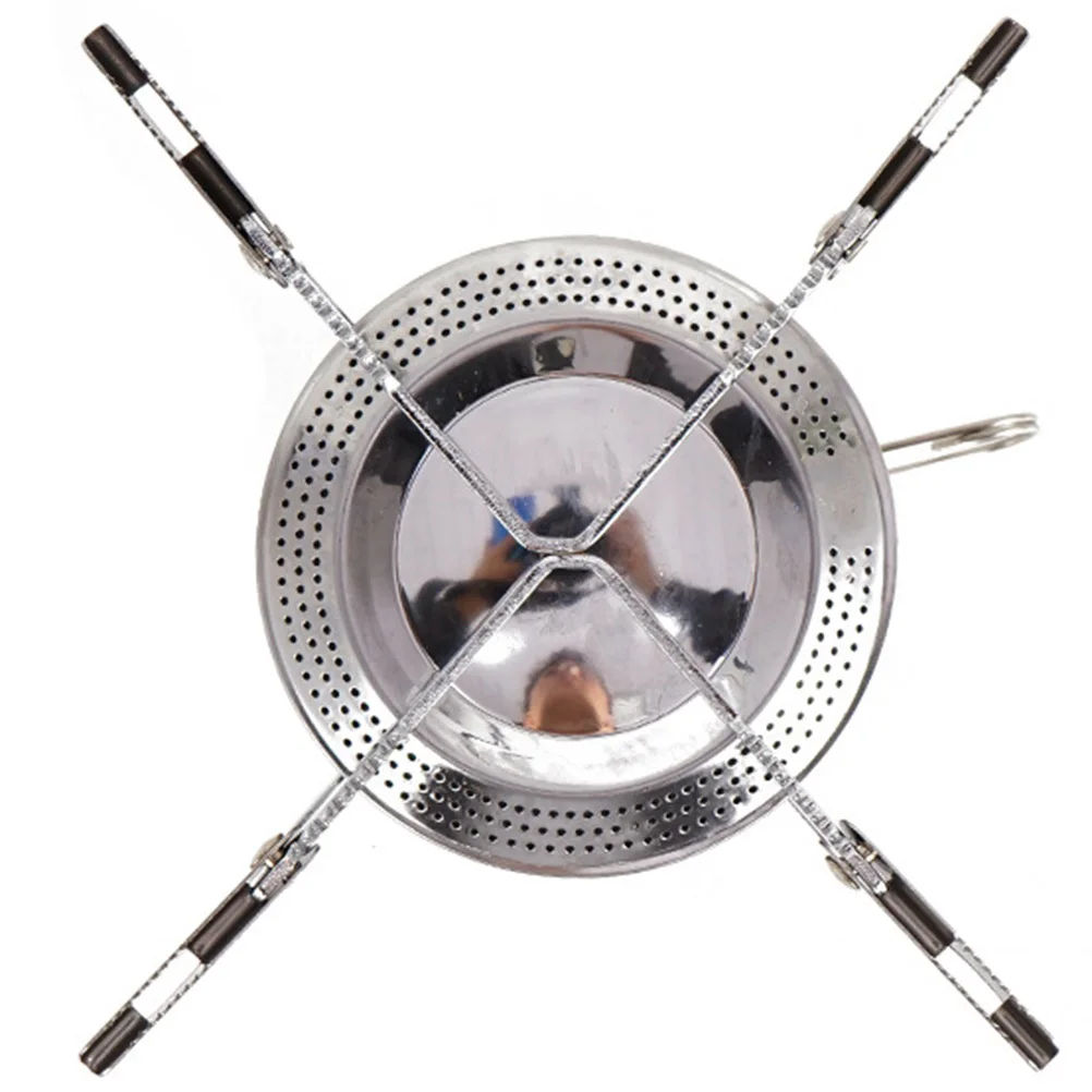 

Portable Folding Metal Burning Stove Stainless Steel Camp Cooker for Outdoor Camping Hiking Picnic Barbecue Reusable Stove