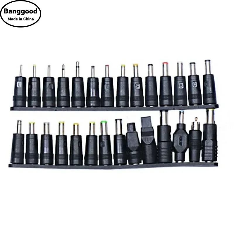 28pcs Universal Laptop AC DC Jack Power Supply Adapter Connector Plug for HP Dell Lenovo Acer Toshiba Notebook Cable Cord