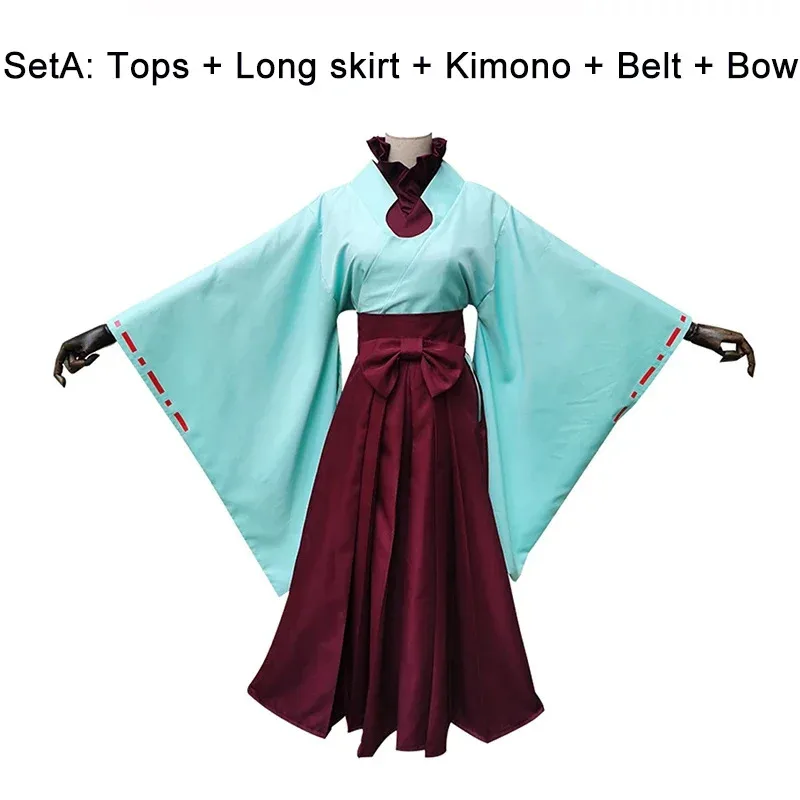 Cyanime jibaku shounen banheiro vinculado hanako kun akane kwai cosplay traje japonês quimono uniformes festa de halloween traje bruxa