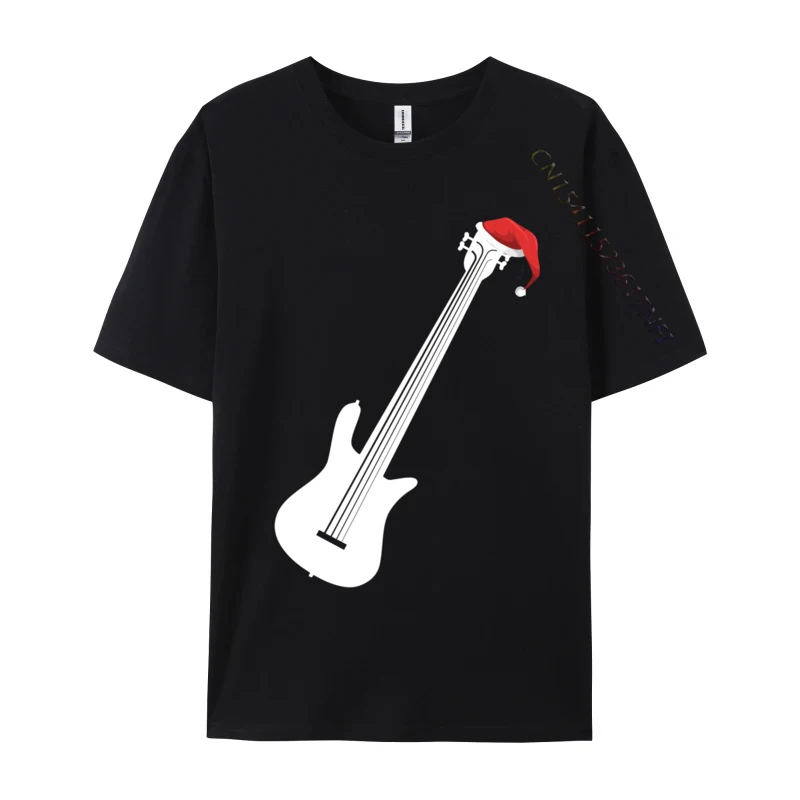 Christmas Bass Guitar Shirt Santa Bass Guitar Player Shirtt-Shirts Casual Round Neck Plus Size Tops Tee Autumn Clothes