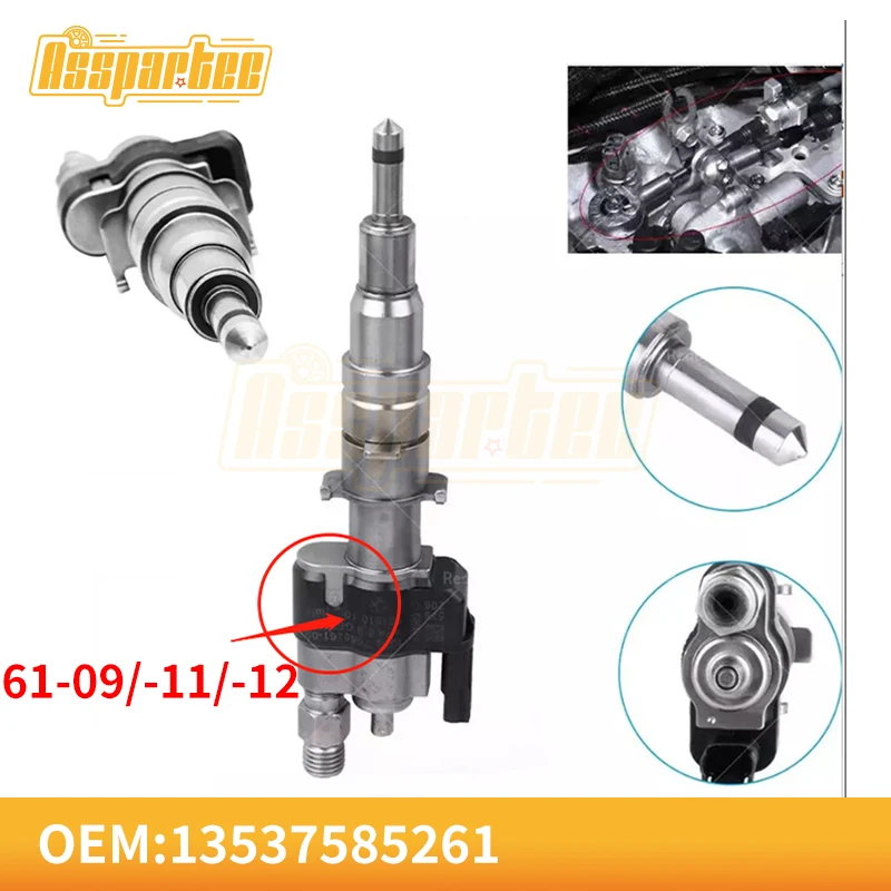 

High Quality Fuel Injector For BMW N54 N63 335 535 550 750 X5 X6 Index 09/11/12 13537585261-12 13537589048 13537585261-11