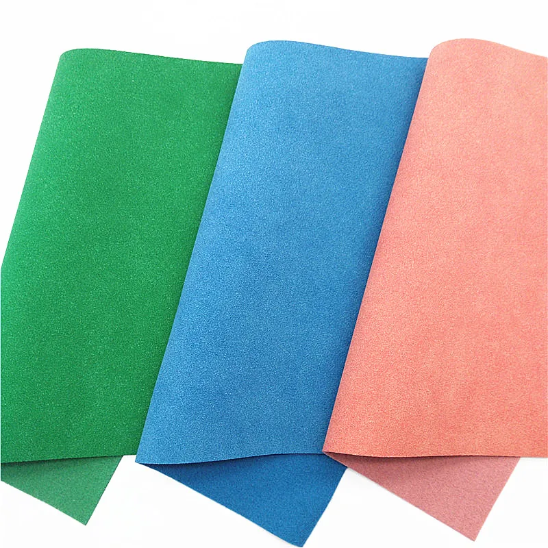 Bright Colors Suede Faux Leather Thick Suede Synthetic Leather Vinyl Leather Sheets For Flowers Bracelet Bows DIY 21x29CM Q801