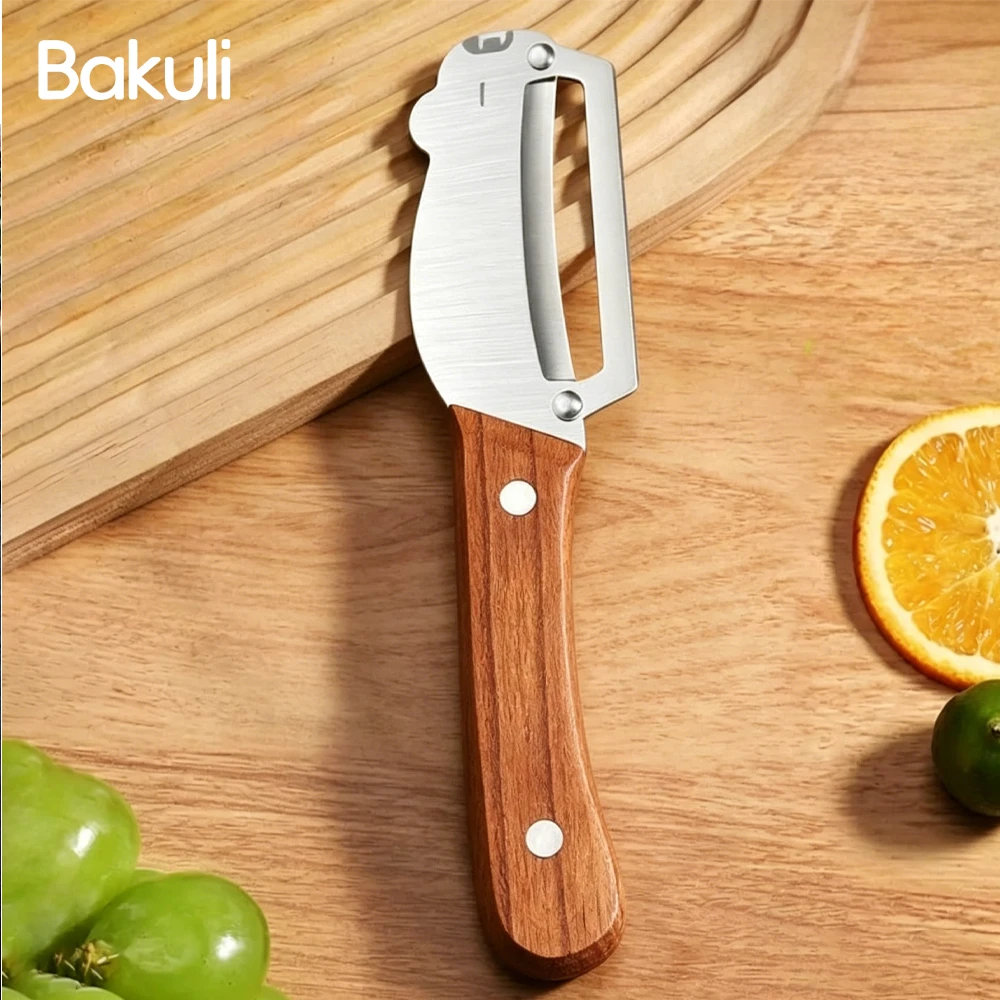 Pelador de acero inoxidable para verduras y frutas, pelador de manzanas y zanahorias, rebanador manual profesional de patatas, utensilios de cocina duraderos