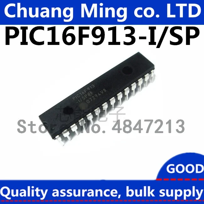 Free Shipping 50pcs/lots PIC16F913-I/SP PIC16F913-I PIC16F913 DIP-28 In Stock