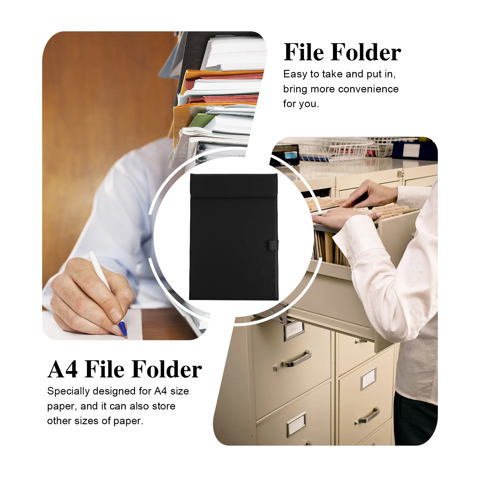 

1Pcs PU Clipboard Wear-Resistant Office Business File Holder Practical Portfolio Organizer A4 Writing Pad PU Clipboard