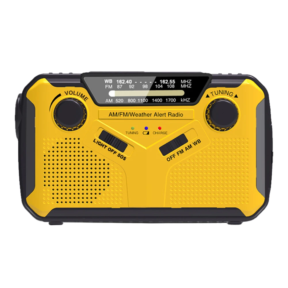 

1pc Multifunctional Emergency Solar Radio Hand Crank Generator Compact Lightweight Outdoor