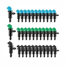 50pcs 4/7mm Adjustable Micro Drip Sprinkler Emitter Garden Flag Irrigation Drippers for Yard Greenhouse Garden Watering System