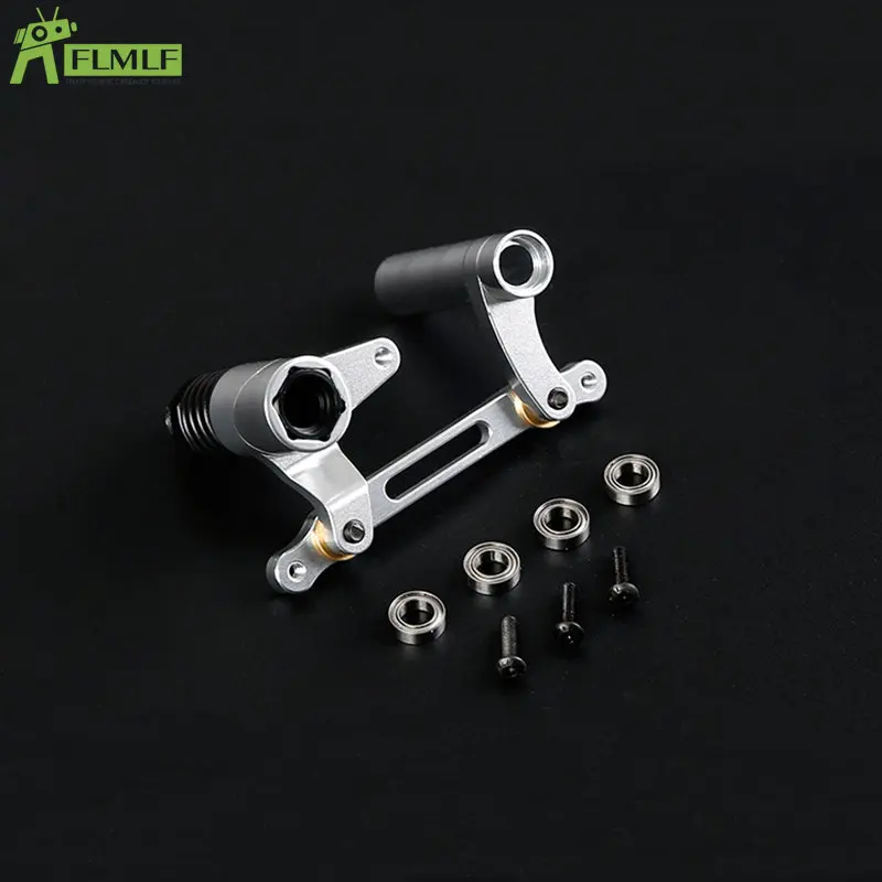 Alloy CNC Steering Set Fit for 1/8 HPI Racing Savage XL FLUX ROFUN ROVAN TORLAND Monster Brushless Truck Rc Car Toys Games Parts