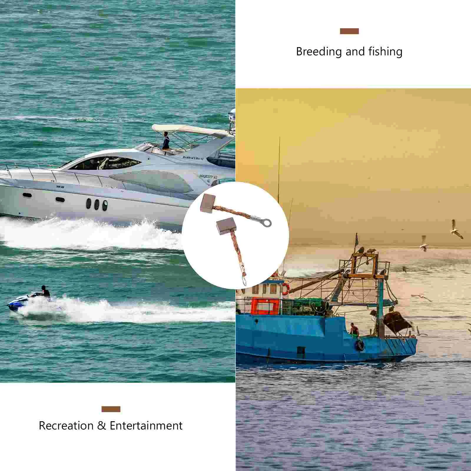 2 Pcs Trolling Motor Marine Carbon Brush Ship Kayak Accessories with Cover Baby
