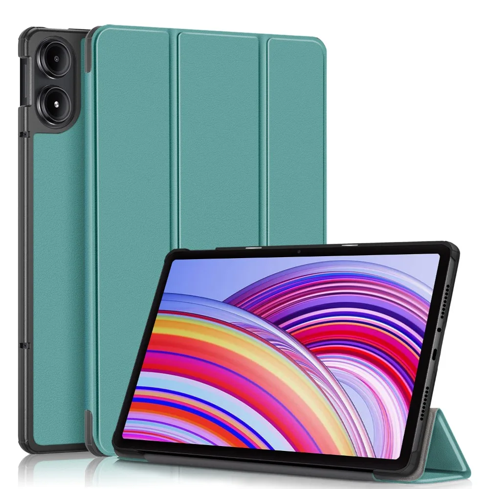 Funda Case For Xiaomi Redmi Pad Pro 2024 Tri-Folding Flip Stand Case for Xiaomi Poco Pad 12.1 inch Tablet with Auto Sleep Cover
