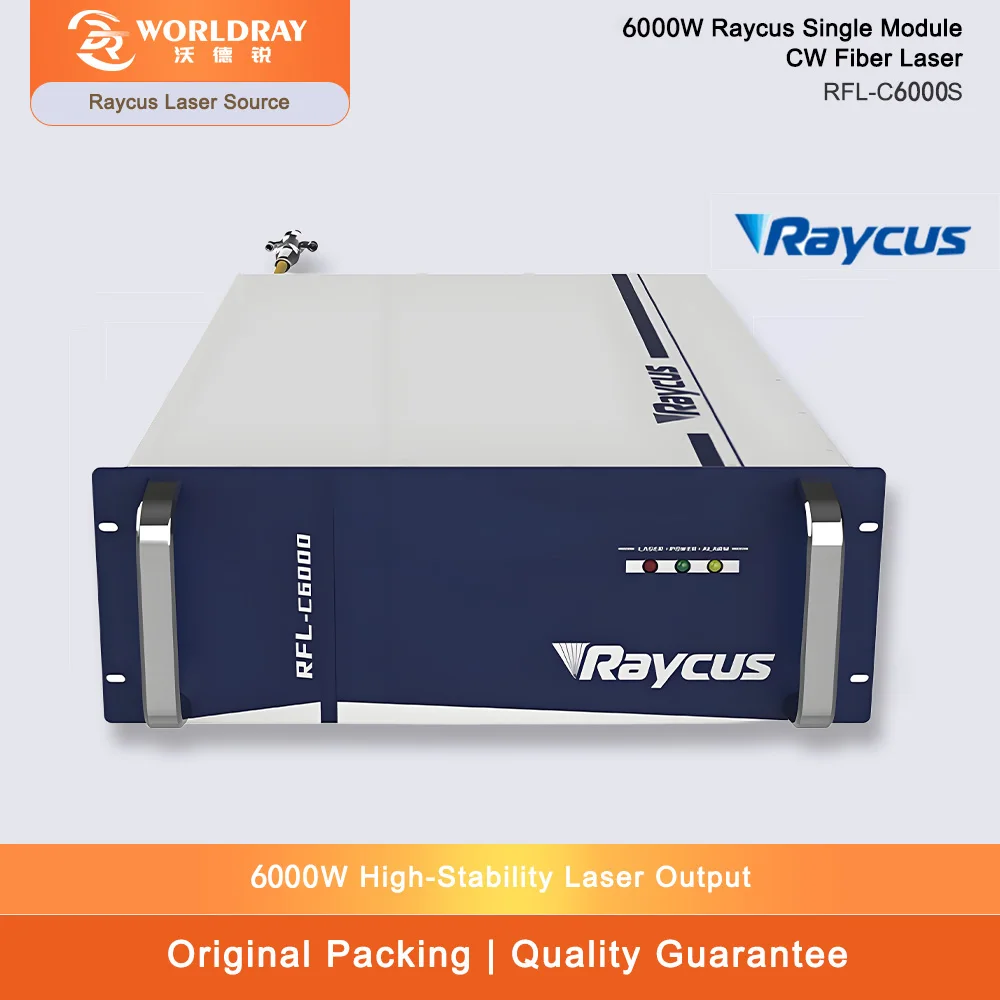 Волоконный лазерный источник Raycus 6000W RFL-6000S для лазерной резки металла, нержавеющей стали, углеродистой стали