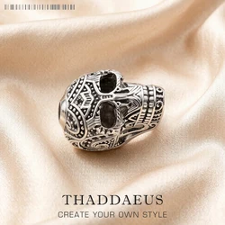 Beads Black Skull King Summer New 925 Sterling Silver Punk Charm Jewelry Accessories Gift For Women & Men