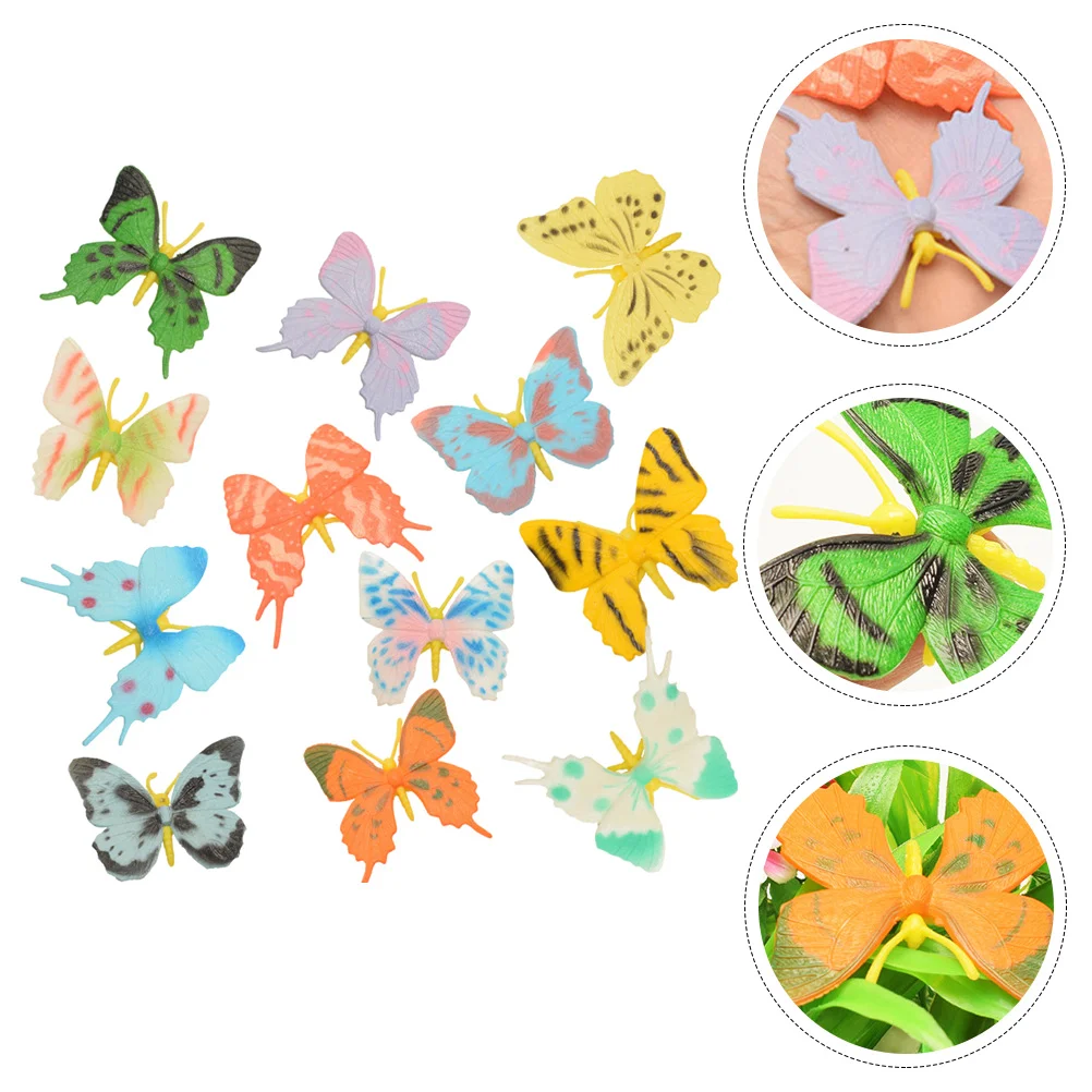 Mariposa Artificial para niños, modelo de mariposas de observación, juguete cognitivo, estatuilla cognitiva, artesanías