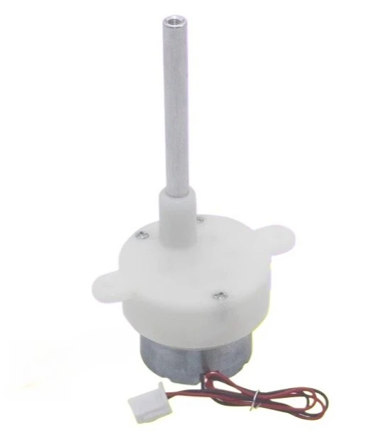 JS30-300 Miniature Geared Motor, Colorful Rotating Light DC Small Motor, Plastic Gearbox Small Motor