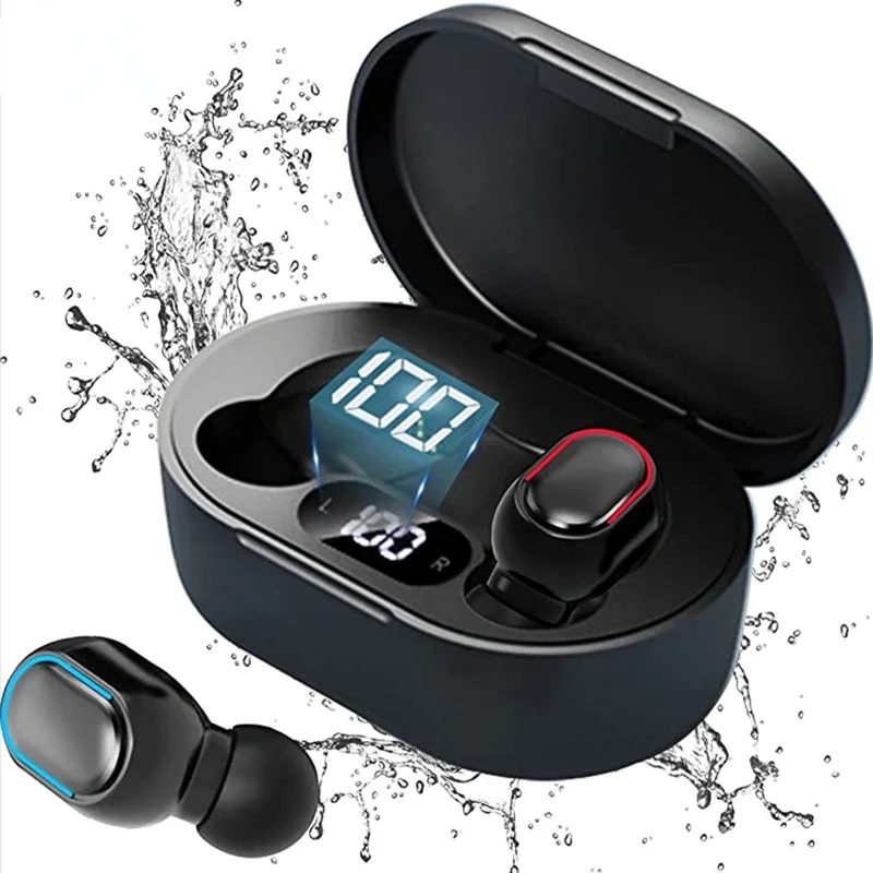 E7s TWS Wireless Bluetooth Earphones Touch Control 9D Stereo Headset with Mic 5.0 Sport Earphones Waterproof Earbuds LED Display