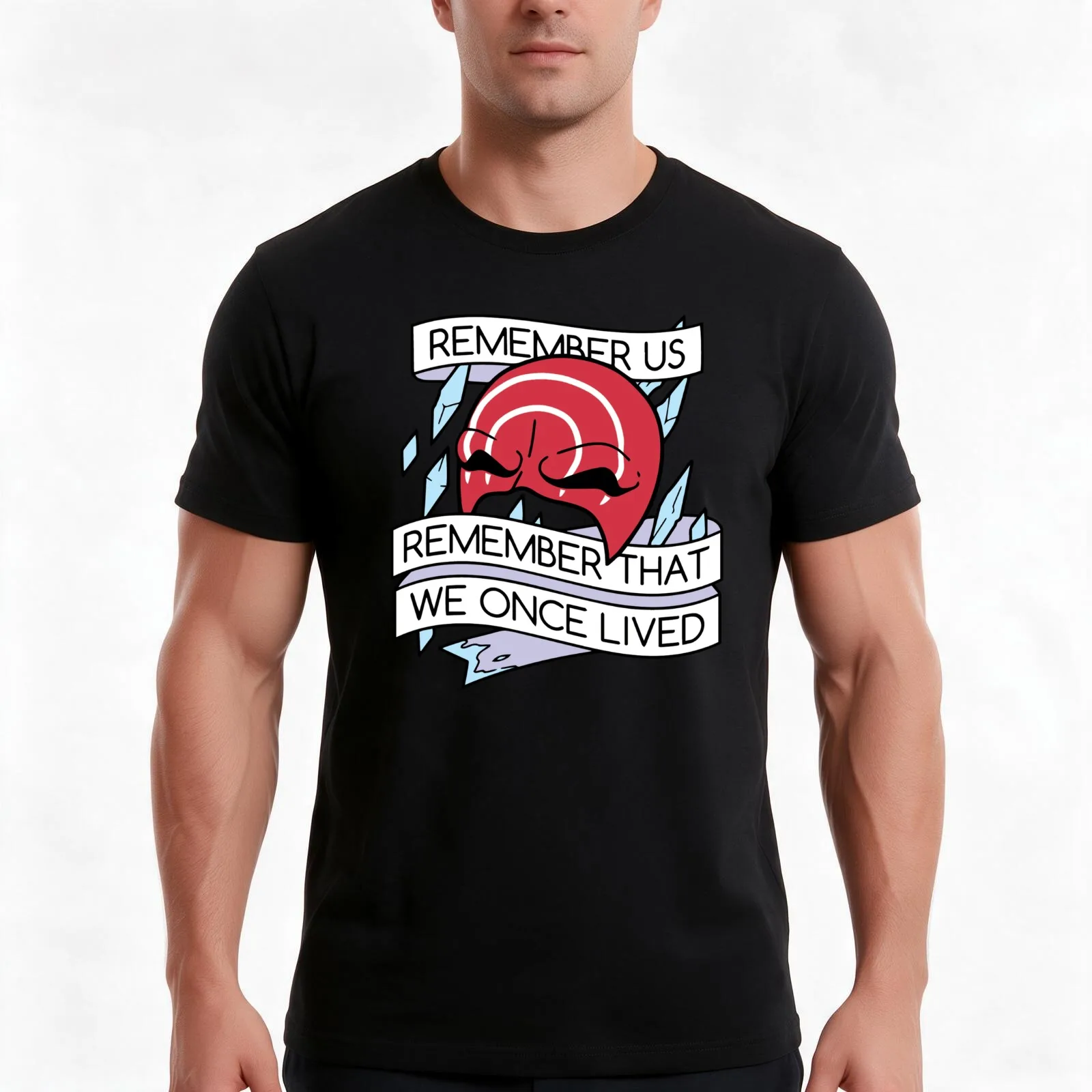 Remember Us T-Shirt, Summer Casual Cotton Tee, Oversized Streetwear Tops, Vintage Graphic Print, Loose Fit Short Sleeve